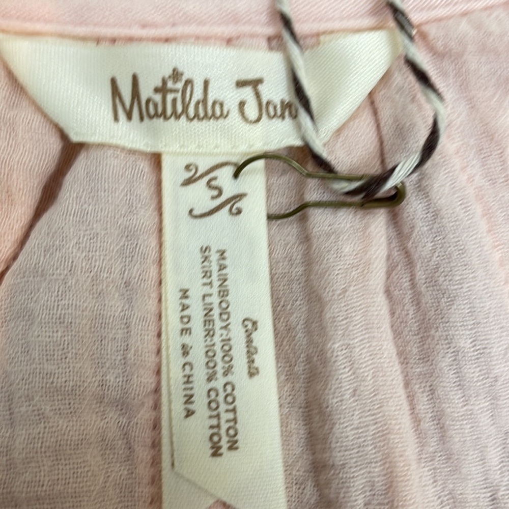 Matilda Jane Call Me Cute Peasant Top Peach Pink Cotton Size Small - Picture 3 of 11